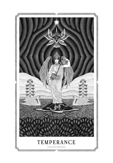 Temperance, original drawing by Mike Pinette.
