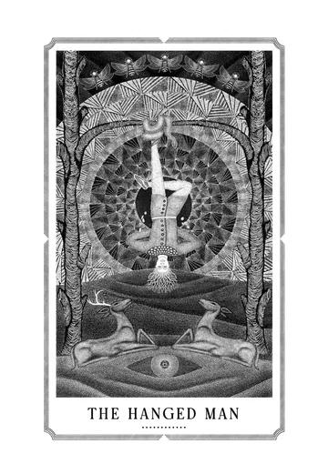 The Hanged Man, original drawing by Mike Pinette.