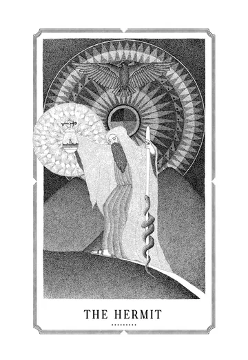The Hermit, original drawing by Mike Pinette.
