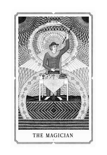 The Magician, original drawing by Mike Pinette.