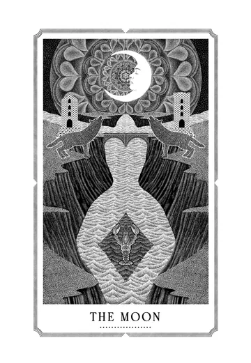 The Moon, original drawing by Mike Pinette.