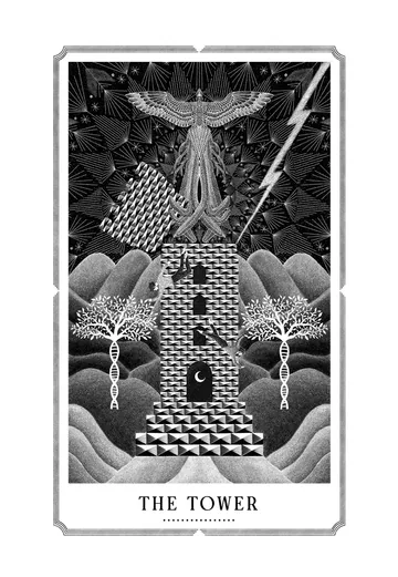 The Tower, original drawing by Mike Pinette.